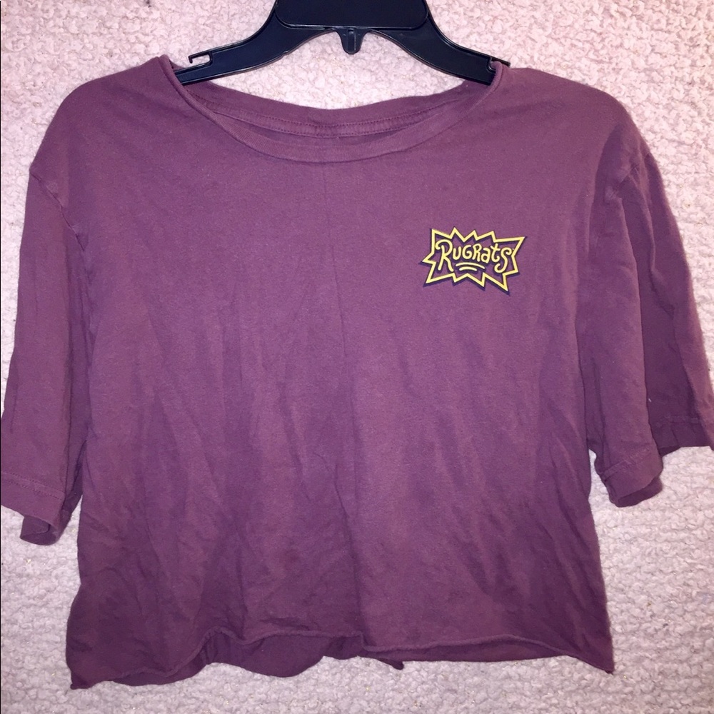 Burgundy Rugrats Crop Top